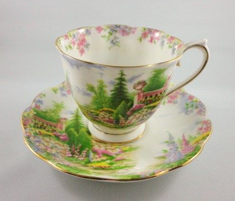 royal albert kentish rockery tea cup and saucer set