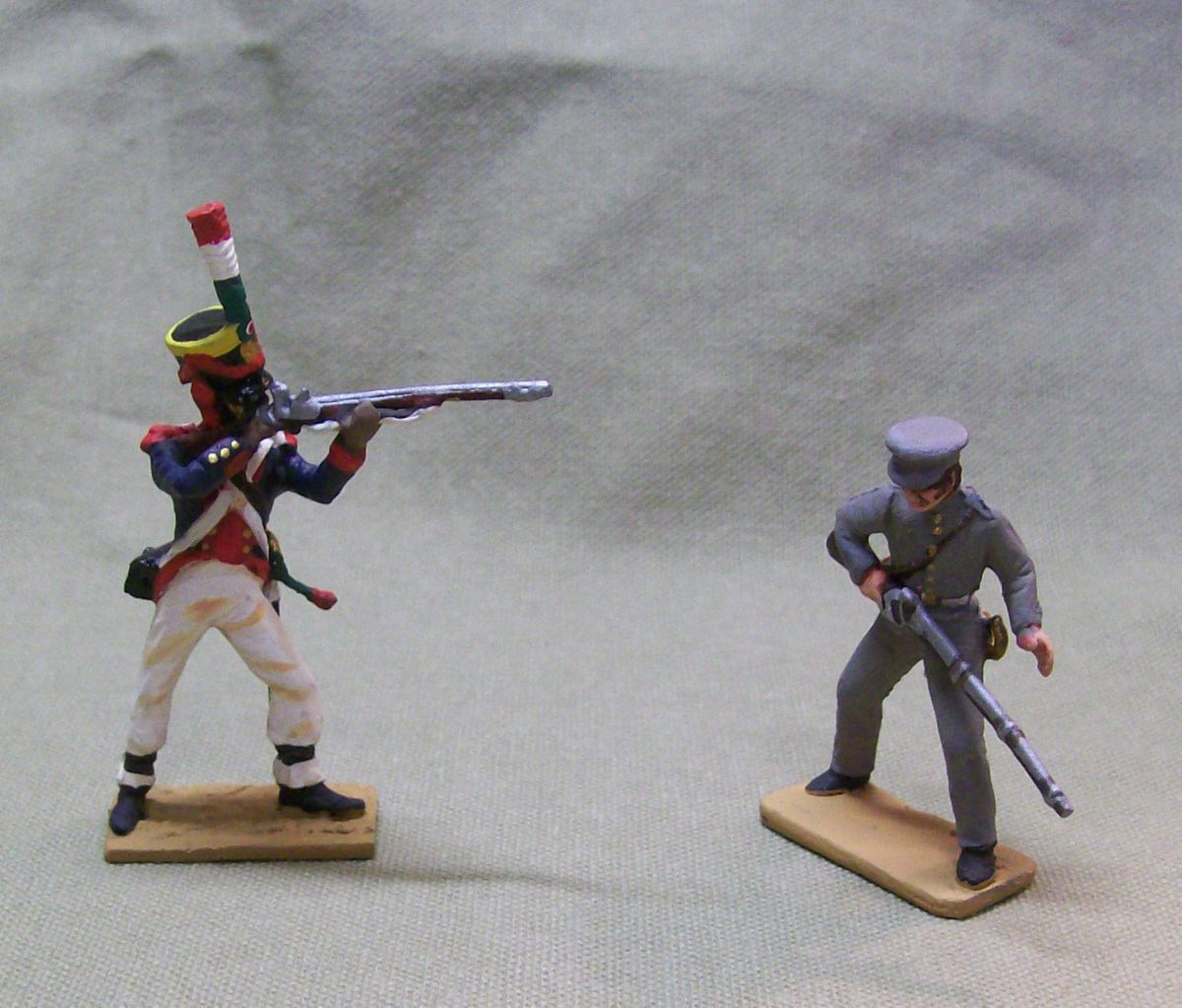 Alamo Mexican Infantryman and N O Gray 54mm Metal Painted