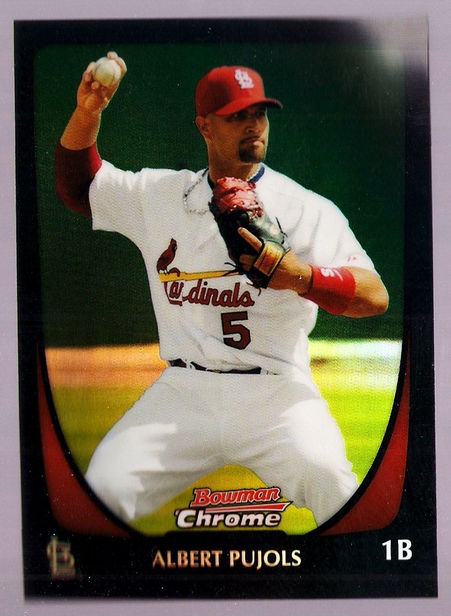 Albert Pujols Angels Cardinals 2011 Bowman Chrome Refractor 5 Best 