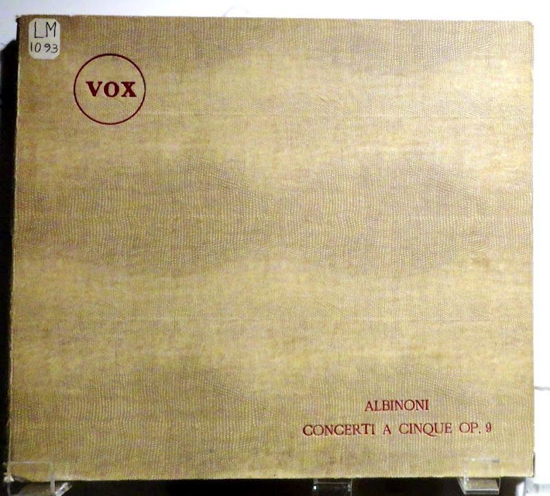 Albinoni Twelve Concerti A Cinque Op 9 Early Vox 3LPs