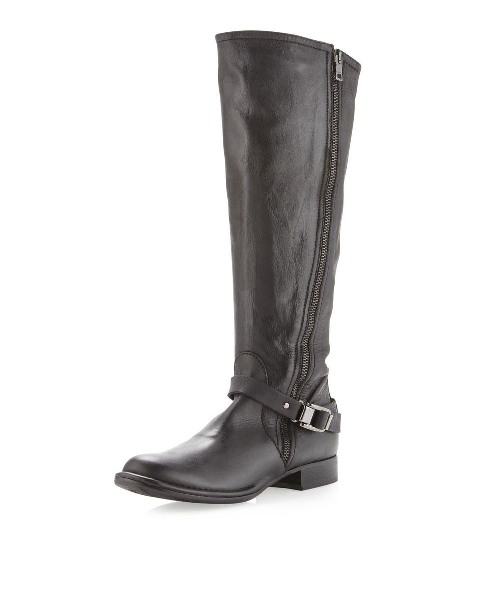 Alberto FERMANI Tumbled Motorcycle Boot Black