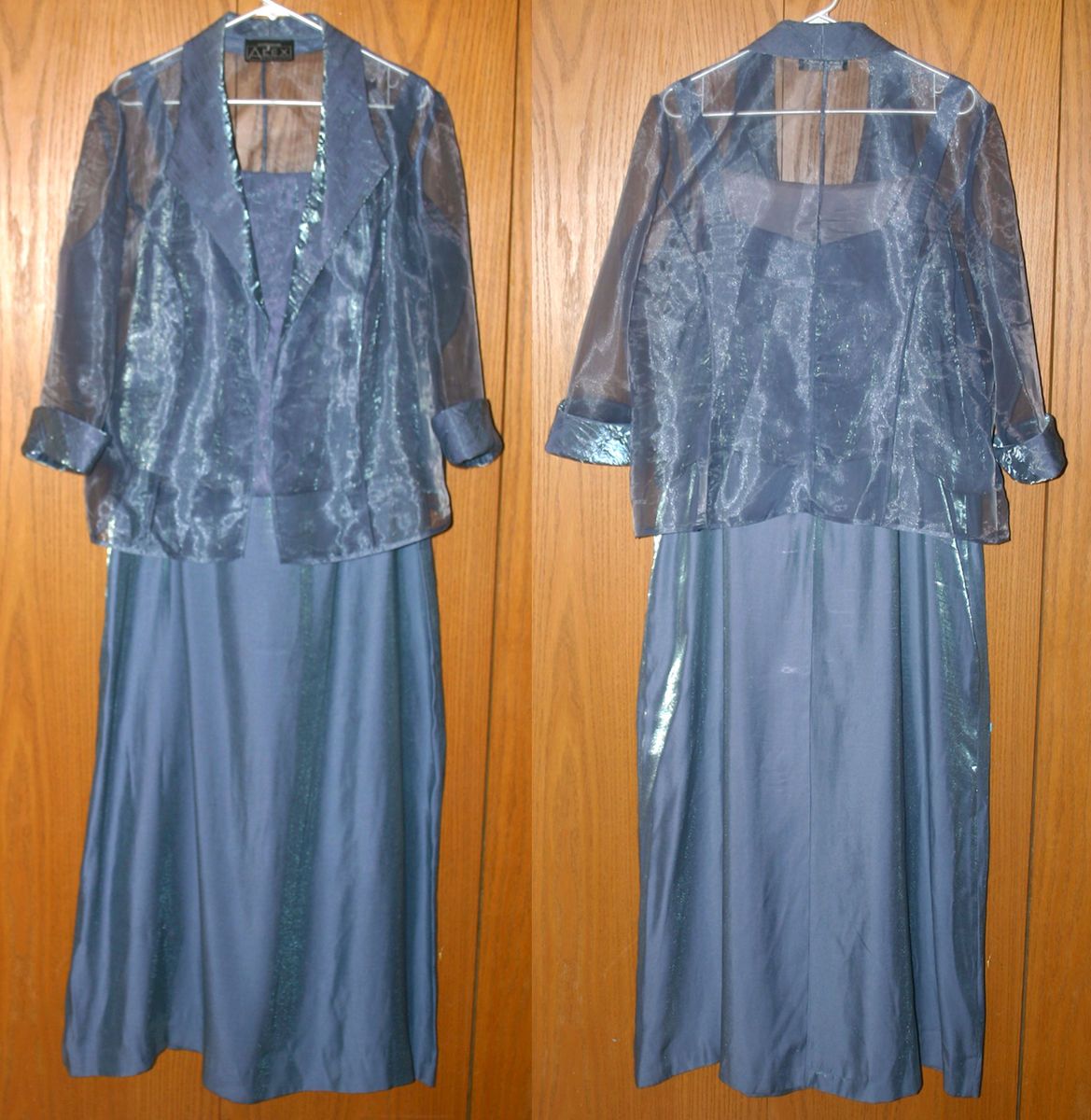ALEX EVENINGS Blue Shimmery dress with Jacket Mother of the Bride or 