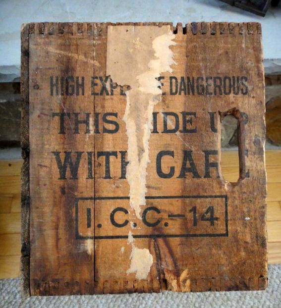   Old Wood Trojan Powder Co Wood Crate Allentown PA Dynamite