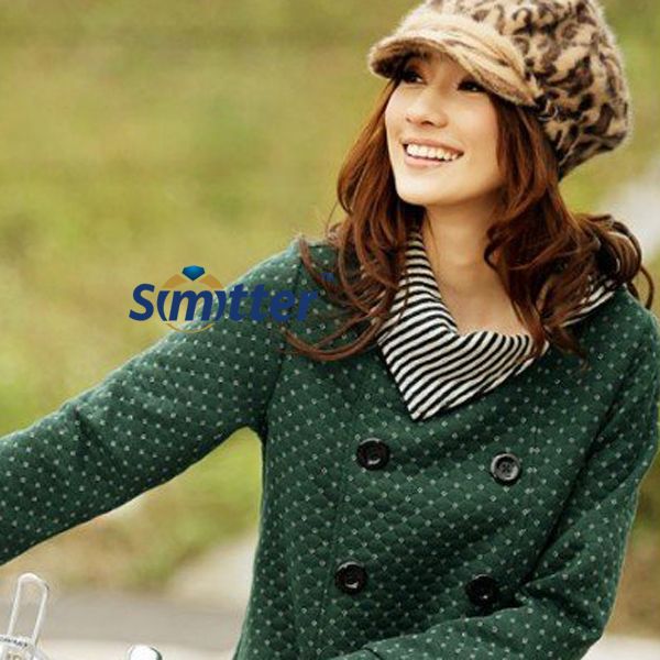 New Korean Fashion Womens Autum Grid Knitting Top Long Coat Jacket 