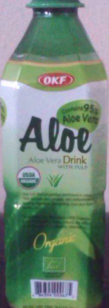 BOTTLES~ OKF   ALOE VERA DRINK w/ PULP ~TRADER JOES  USDA 