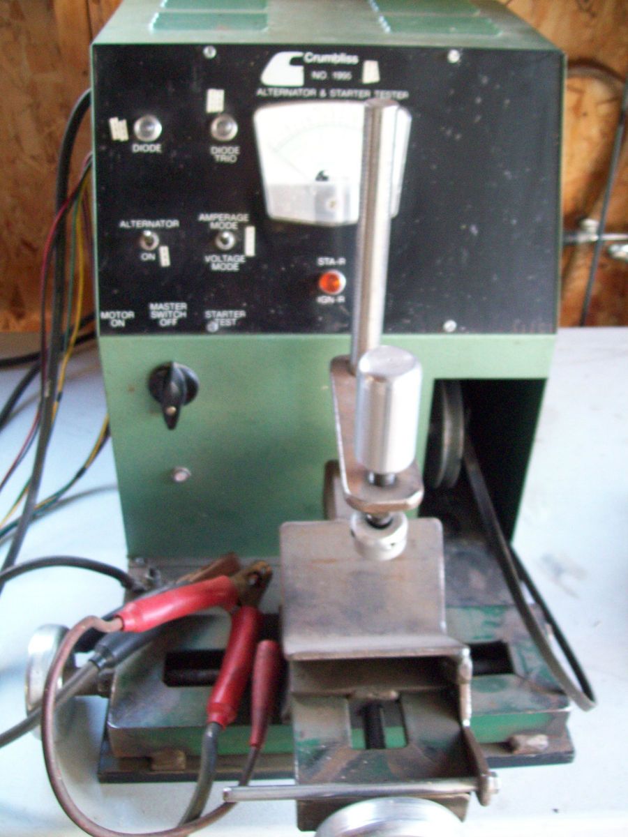Crumbliss Alternator Starter Tester Machine 1995 Benchtop NICE