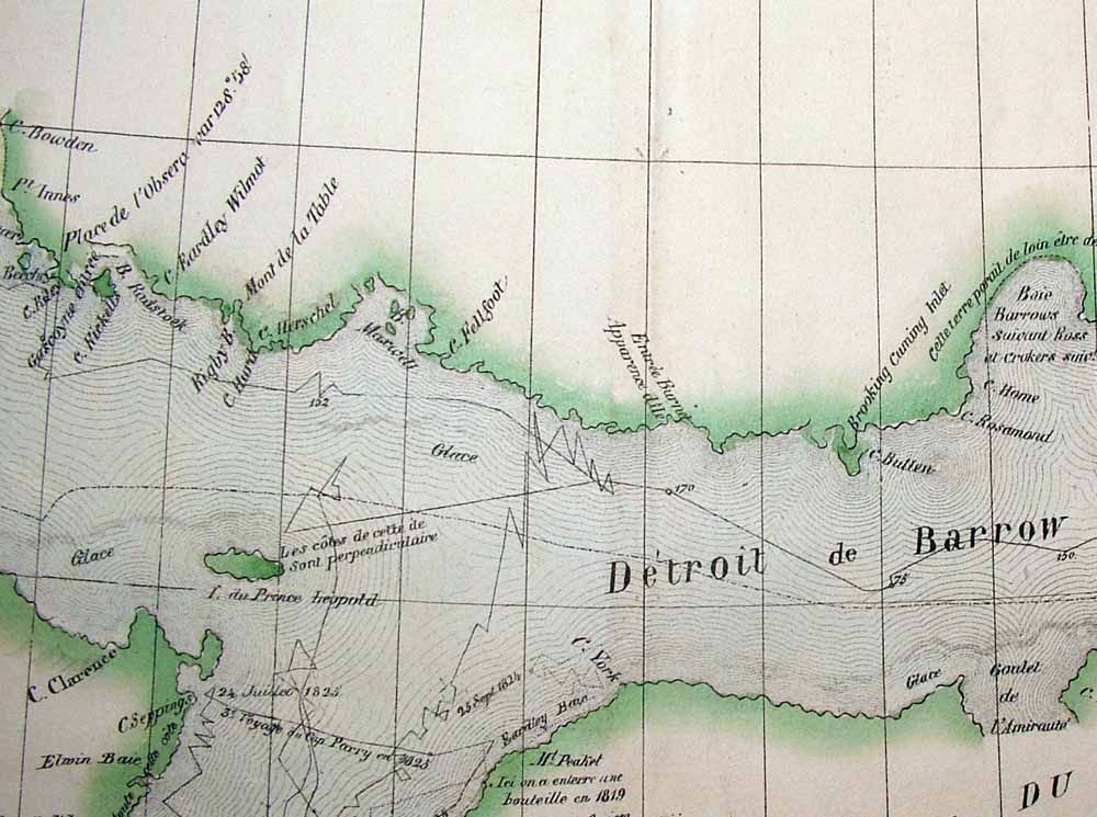 1827 Vandermaelen 4 Charts NW Passage Parrys Voyages