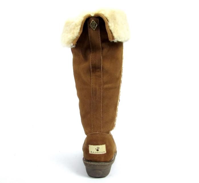 Bearpaw Boots Ambler Tan Suede Sheepskin Sz 8 9 10 Shearling Wool 