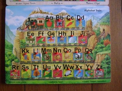   Doug Lights, Camera, Interaction Alphabet Train & Pets Wooden Puzzles