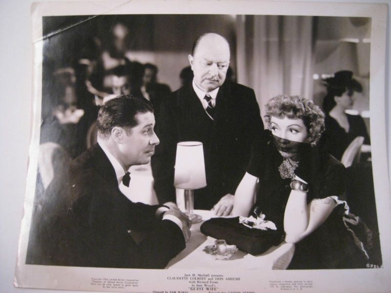 Claudette Colbert Don Ameche Guest Wife B W Still