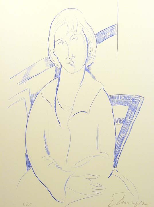 Elmyr de Hory Homage to Modigliani SN Lithograph