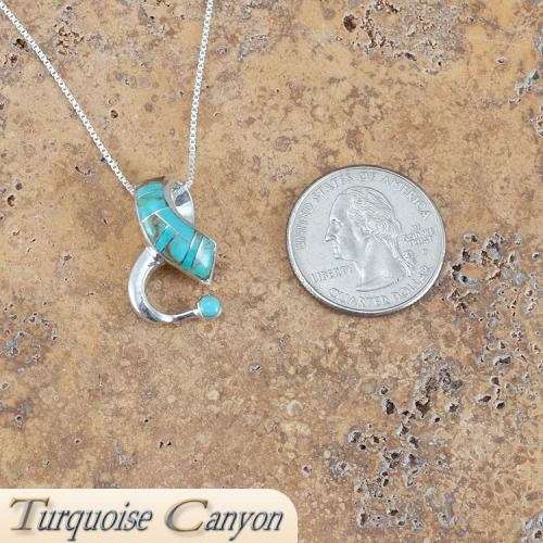 Navajo Native American Turquoise Pendant Necklace SKU#223206