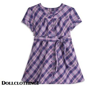 American Girl Doll Pretty Plaid Dress for Dolls Fast SHIP