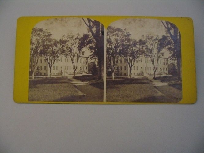 American Stereoscopic Harvard University Hall Massachusetts Stereoview 