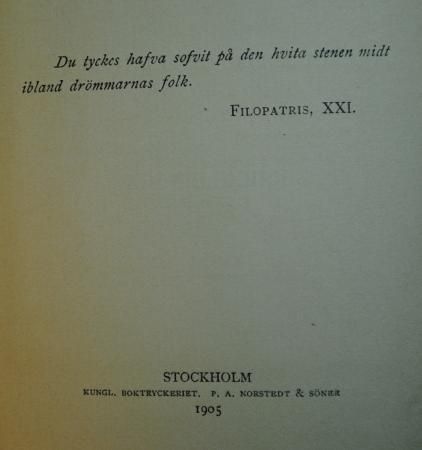 On The White Stone Anatole France 1905 Book Swedish
