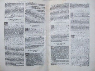 1552 RARE Aristotle Ammonius Hermiae Folio Venice Ed