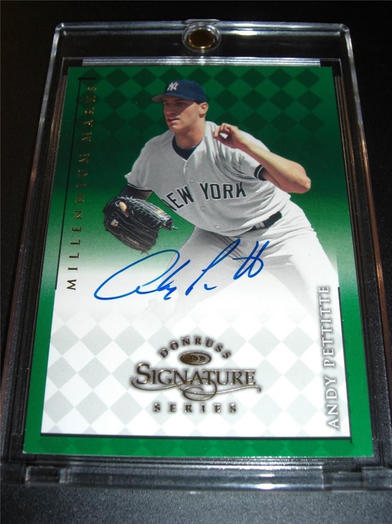 1998 Donruss Signature Green Andy Pettitte Autograph Auto #0106 New 