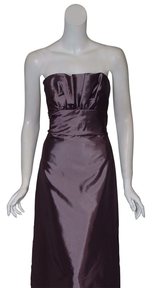 Amsale Iridescent Amethyst Taffeta Eve Gown Dress 6 New