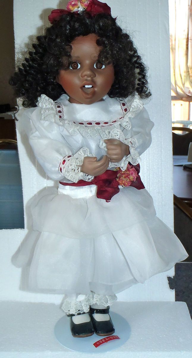 ANGELIQUE BLACK DOLL GEORGETOWN COLLECTION PORCELAIN HEARTS IN SONG 