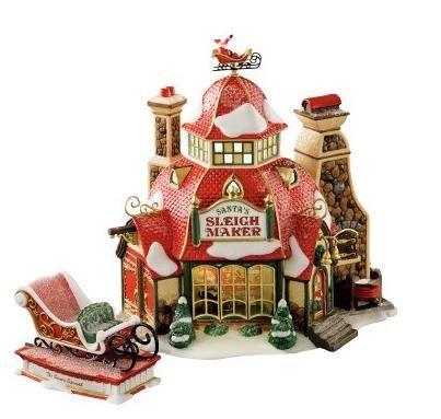 Department 56 SANTAS SLEIGH MAKER Set of 2 North Pole Series Dept 56 