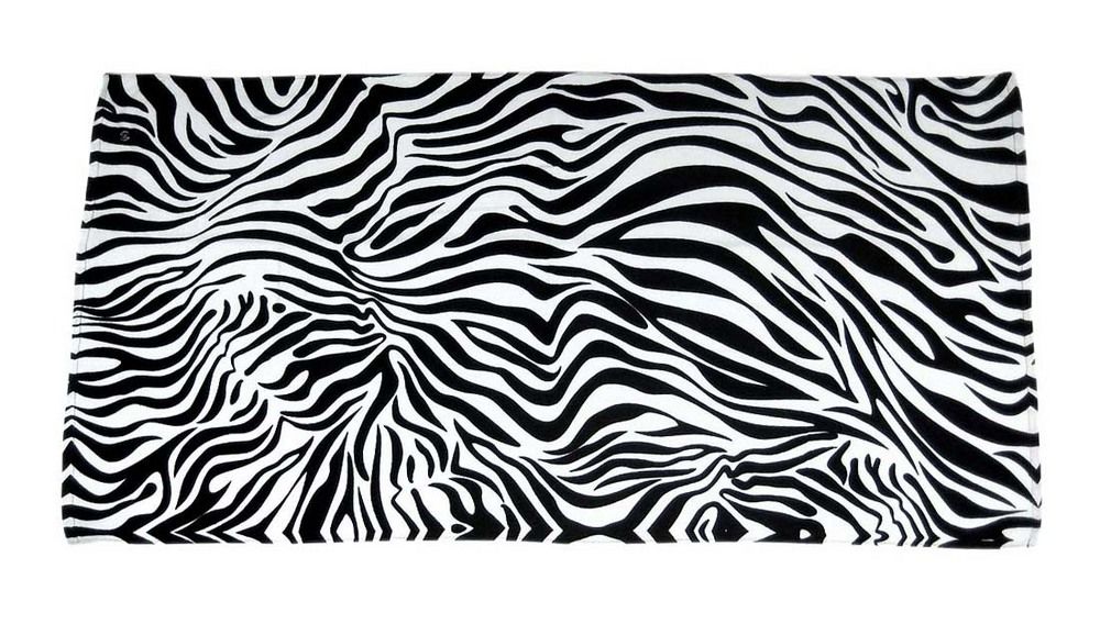 white zebra striped beach towel 60 in x 30 in