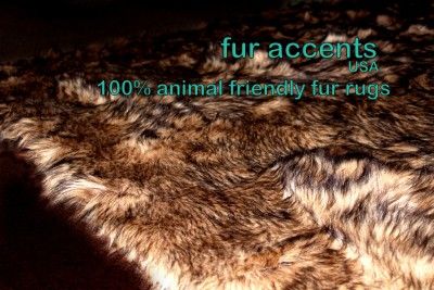 42x 60 New Thick Timber Wolf Accent Rug Sheepskin Bear skin throw