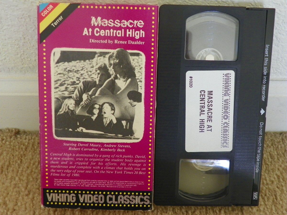 Massacre at Central High VHS Andrew Stevens Robert Carradine RARE 