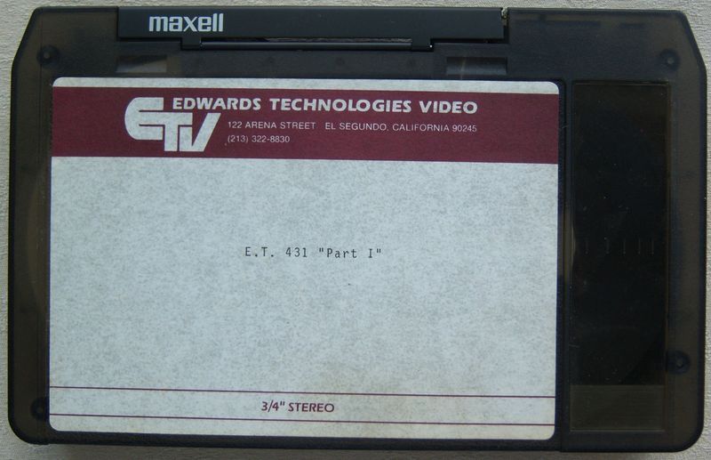 ETV #431 P1 APR 1987 U MATIC 80S PROMO MUSIC VIDEO/DARYL HALL/JACK 