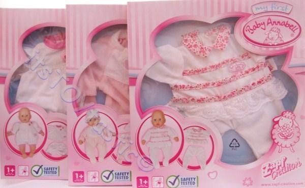 My First Baby Annabell Dolls Clothes Zapf Creation Outfit New