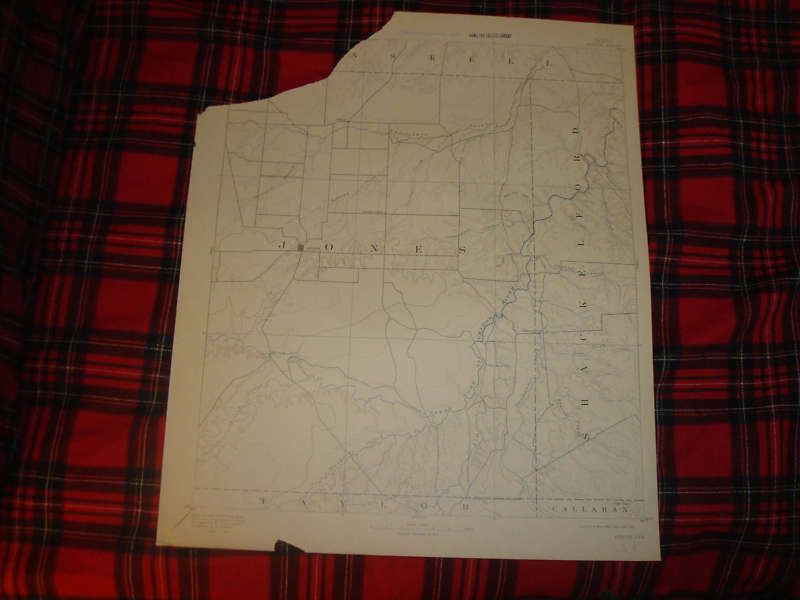 1921 Antique Anson Jones Shackford Texas Map RARE