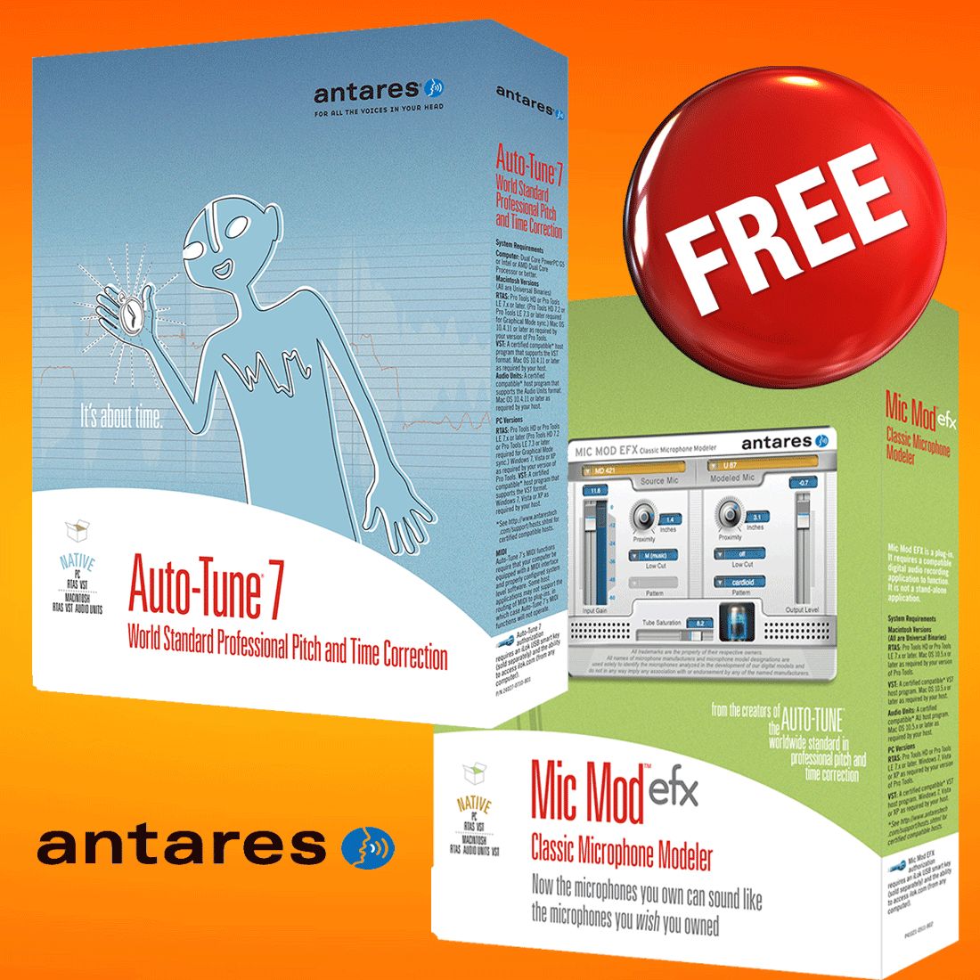 Antares Auto Tune 7 with Free Mic Mod EFX Auto Tune Pitch Correction 