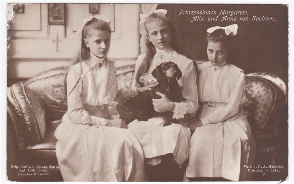 Prinzessinnen Margarete Alix Anna Von Sachsen Photo Postcard