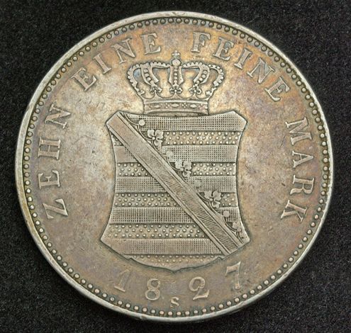 1827, Saxony Frederick Augustus I. Large Silver Thaler.