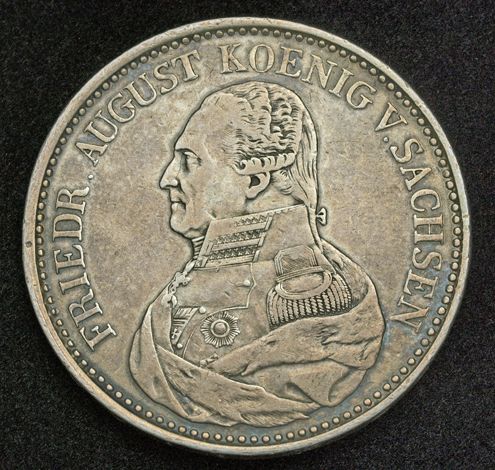 1827 german states frederick augustus i large silver thaler