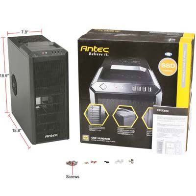 Antec One Hundred Black ATX Mid Tower Computer Case New