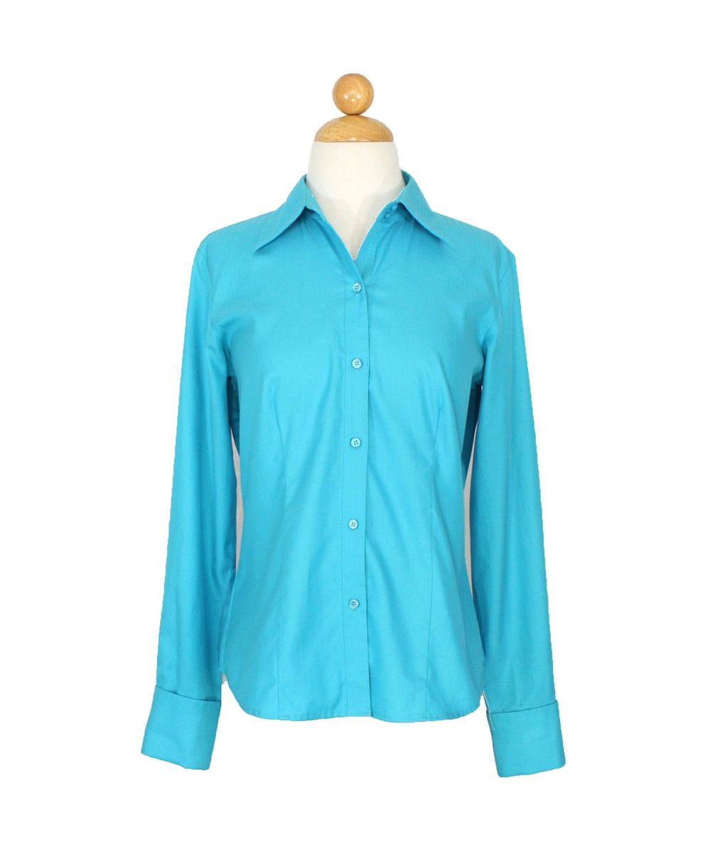 Ann Taylor Pleated Button Down Periwinkle Blue Top Shirt Blouse Size S 
