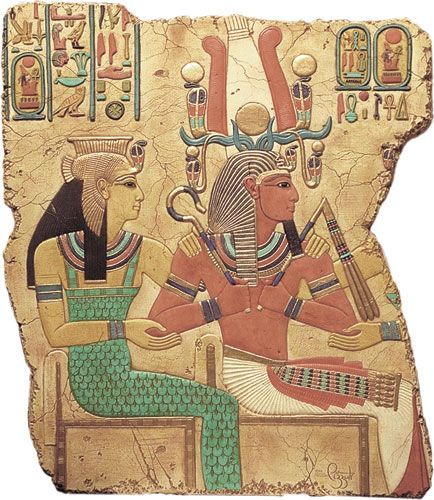 Egyptian Coronation of King Seti I Relief 33 inch tall (84 cm) Replica 