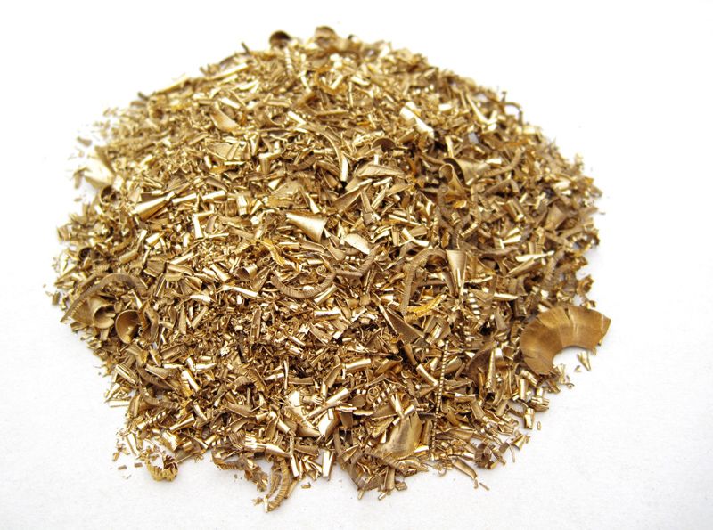   Brass Shavings Filings Turnings Shredded Chips Dust Science Orgone Art