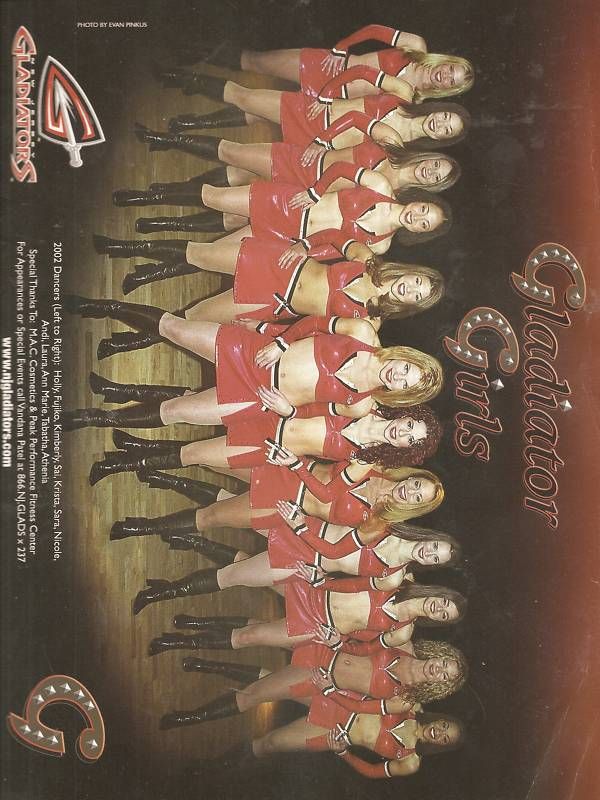 2002 Arena Football N J Gladiators The Gadiator Girls