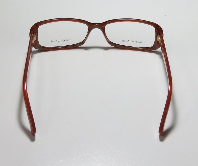   Armani 505 53 16 135 Black Frame Orange Pearl Arms Eyeglass Glasses