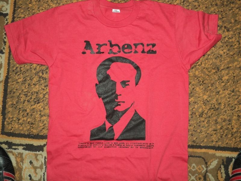 red jacobo arbenz t shirt shipping takes from 10 15 days sent via 