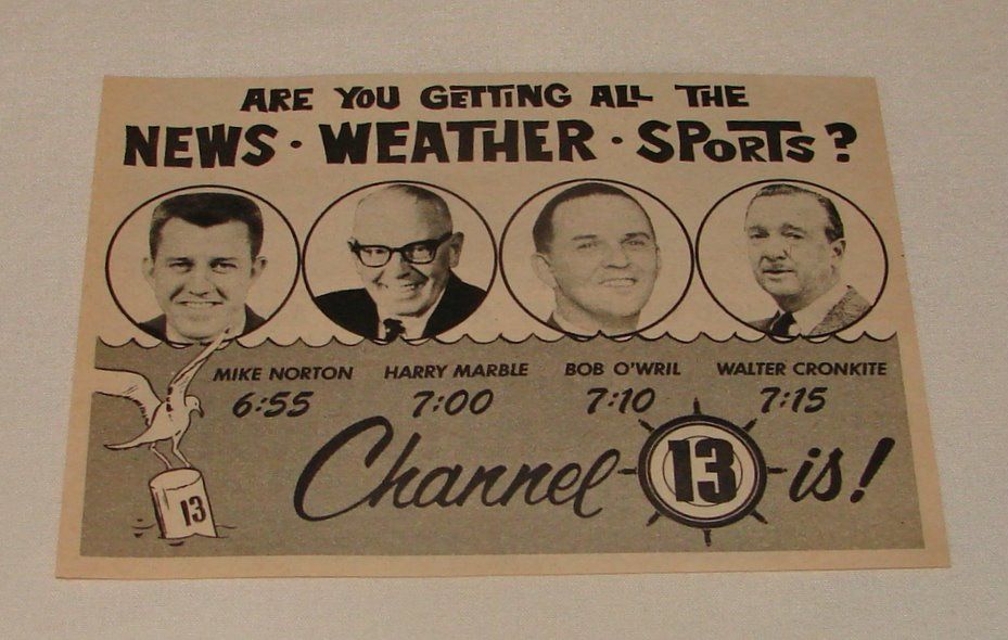 1963 Wgan TV Ad Mike Norton Harry Marble Bob OWril
