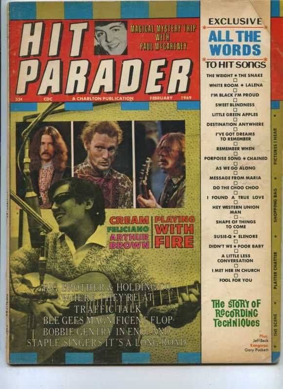 Hit Parader 55 Feb 1969 Cream Arthur Brown Traffic