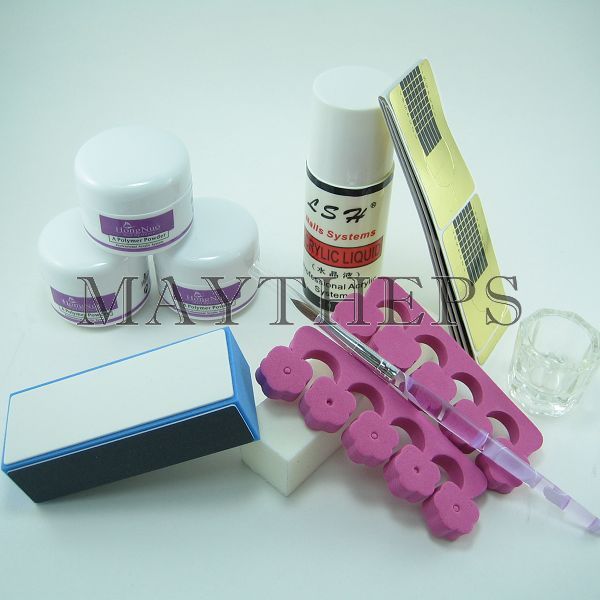acrylic powder liquid brushes nail art full kit set