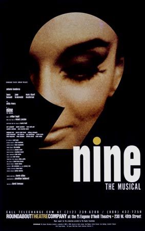 Broadway Poster ~NINE~ Chita Rivera, Jane Krakowski & Antonio Banderas