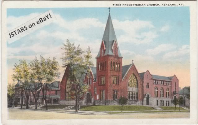 1920 ashland ky first presbyterian church building postcard