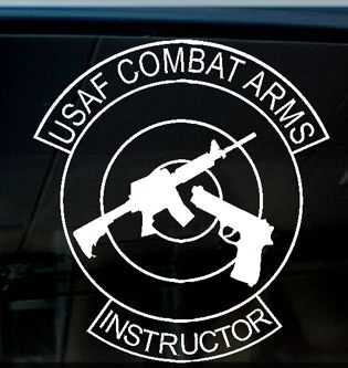 USAF Combat Arms Instructor Decal Sticker US Air Force