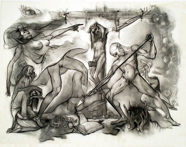 Julian Ritter Original Fine Art Drawing Charcoal 59