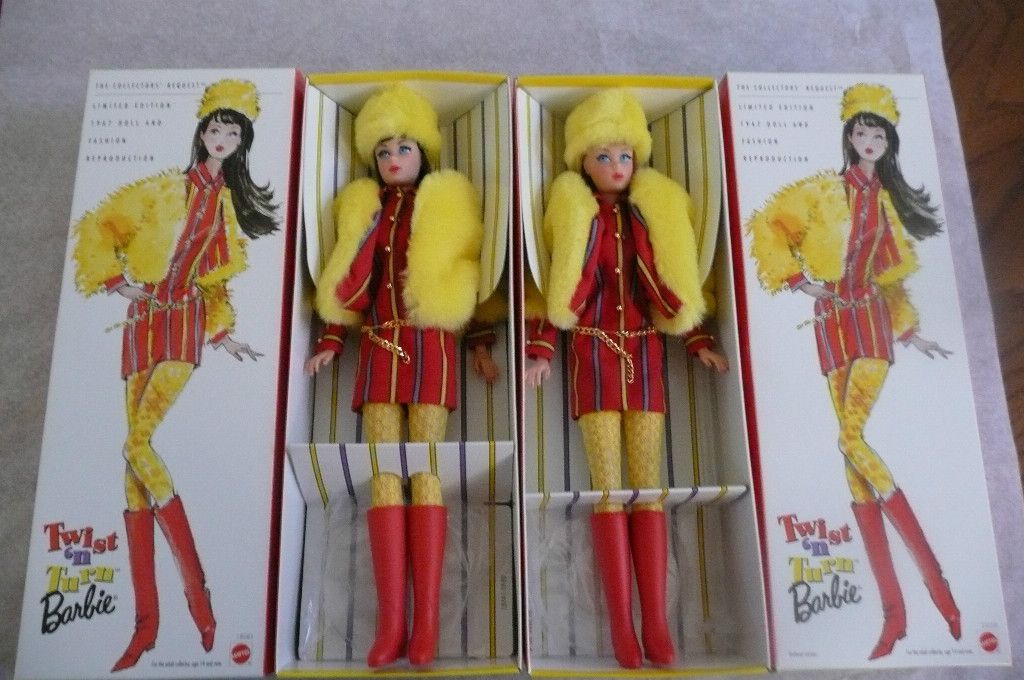 Mod Barbie Twist N Turn Redhead & Brunette Smasheroo Vintage Repro 