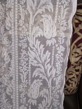 AURELIE A Superb Delectable Antique DESIGN fern MADRAS cotton LACE 